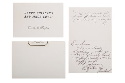 Lot 416 - Elizabeth Taylor autographed note, 1960s