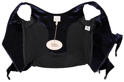 Lot 157 - A Vivienne Westwood blue velvet corset bodice, 'Showroom' collection, Autumn-Winter 1999-2000