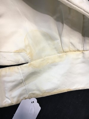 Lot 417 - Elizabeth Taylor's white matelassé cotton cocktail ensemble, circa 1965