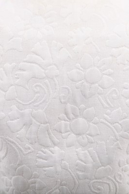 Lot 417 - Elizabeth Taylor's white matelassé cotton cocktail ensemble, circa 1965