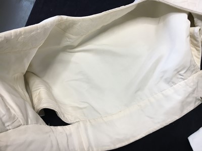 Lot 417 - Elizabeth Taylor's white matelassé cotton cocktail ensemble, circa 1965