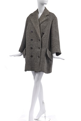 Lot 232 - A Christian Dior couture herring-weave jacket, 'Muguet' line, Spring-Summer 1954