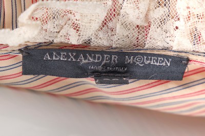 Lot 100 - An Alexander McQueen striped cotton dress, 'It's Only a Game', Spring-Summer 2005
