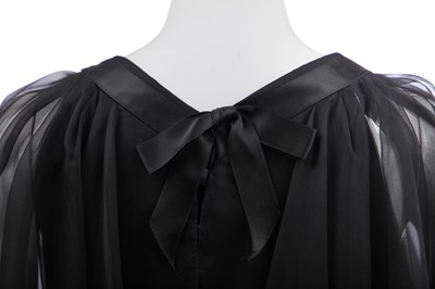 Lot 31 - A black chiffon dress, probably Chanel, Autumn-Winter 1983-84