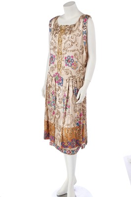 Lot 263 - A Jean Patou couture beaded 'flapper' dress, circa 1926