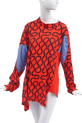 Lot 162 - A Westwood/McLaren 'Pirate' collection squiggle top, Autumn-Winter 1981-82