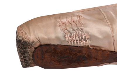 Lot 340 - Anna Pavlova's pointe shoe, worn in her last performance in London, 1930