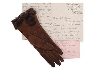 Lot 309 - Anna Pavlova's gloves, 1930