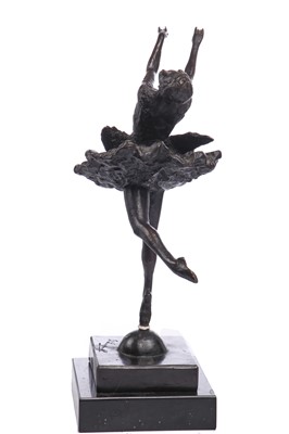 Lot 314 - A rare Georges Lavroff bronze of Pavlova as 'The Dying Swan', circa 1931