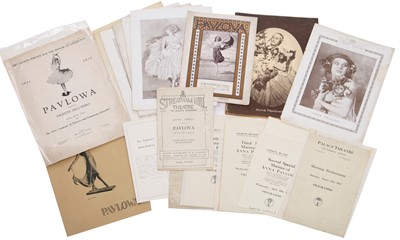Lot 322 - A large group of Pavlova-related programmes, 1911 to 1931