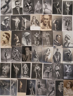 Lot 343 - A collection of photographs and postcards of male dancers and performers, mainly Russian, dating from the 1910s