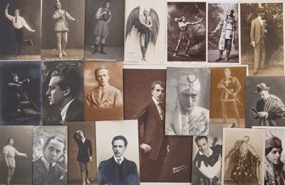 Lot 343 - A collection of photographs and postcards of male dancers and performers, mainly Russian, dating from the 1910s