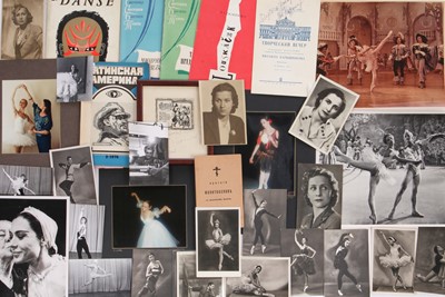 Lot 350 - Ballet shoes and memorabilia relating to Soviet dancers