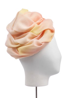 Lot 209 - A Christian Dior hat of ruched silk gauze, 1960s