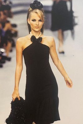 Lot 24 - A Chanel couture black wool cocktail dress, Autumn-Winter 1995-96