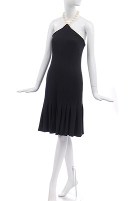 Lot 24 - A Chanel couture black wool cocktail dress, Autumn-Winter 1995-96