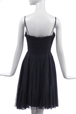 Lot 27 - A Chanel couture finely-goffered silk-chiffon cocktail dress, 1960
