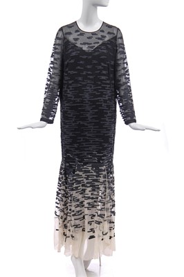 Lot 26 - A Chanel couture beaded and embroidered chiffon evening gown, AW 1996-97