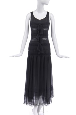 Lot 30 - A Chanel black chiffon evening gown, Spring-Summer 1994