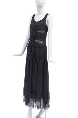Lot 30 - A Chanel black chiffon evening gown, Spring-Summer 1994