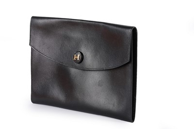 Lot 227 - An Hermès black leather 'Rio' clutch bag, 1994,...