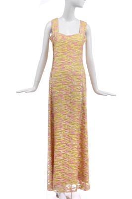 Lot 223 - A Balenciaga couture embroidered tulle evening gown, 1968