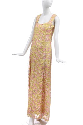 Lot 223 - A Balenciaga couture embroidered tulle evening gown, 1968