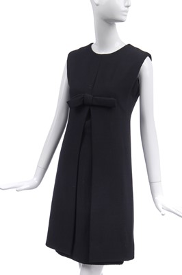 Lot 211 - An Yves Saint Laurent couture black wool crêpe dress, 1960s