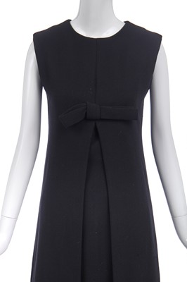 Lot 211 - An Yves Saint Laurent couture black wool crêpe dress, 1960s