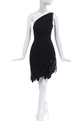 Lot 124 - A Thierry Mugler black wool cocktail dress, 1990s