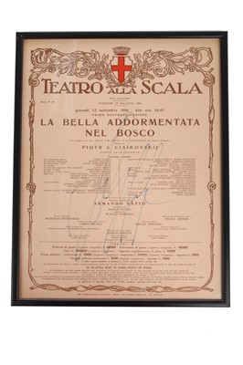 Lot 353 - Nureyev signed Teatro alla Scala poster, 22nd September, 1966