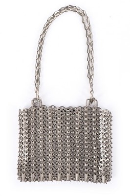 Lot 3 - A Paco Rabanne silver chain-linked handbag,...