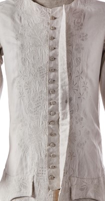 Lot 284 - A gentleman's embroidered linen sleeved waistcoat, circa 1710