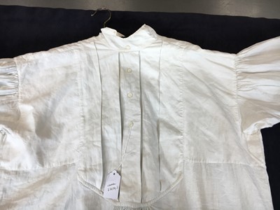 Lot 275 - Two men's linen shirts, 1860