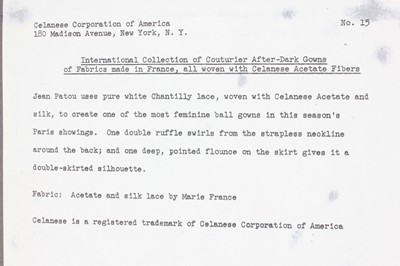 Lot 241 - 'L'Acetate Londres, 1953-54'