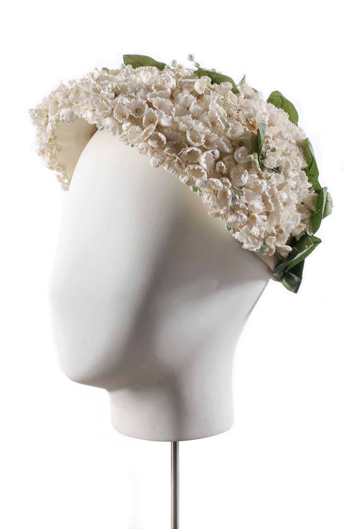 Lot 238 - A Pierre Balmain lily of the valley toque, early 1950s