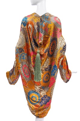 Lot 270 - A rare Caroline Reboux couture orientalist lamé opera coat, circa 1920