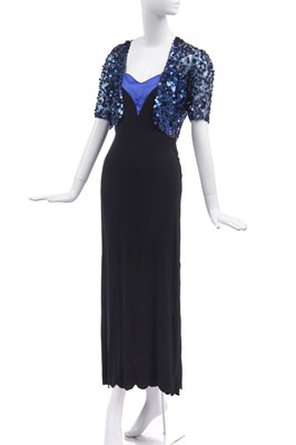 Lot 253 - A Norman Hartnell couture bias-cut evening gown, circa 1930