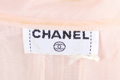 Lot 27 - A Chanel pink organza blouse and grey trousers, 1980s