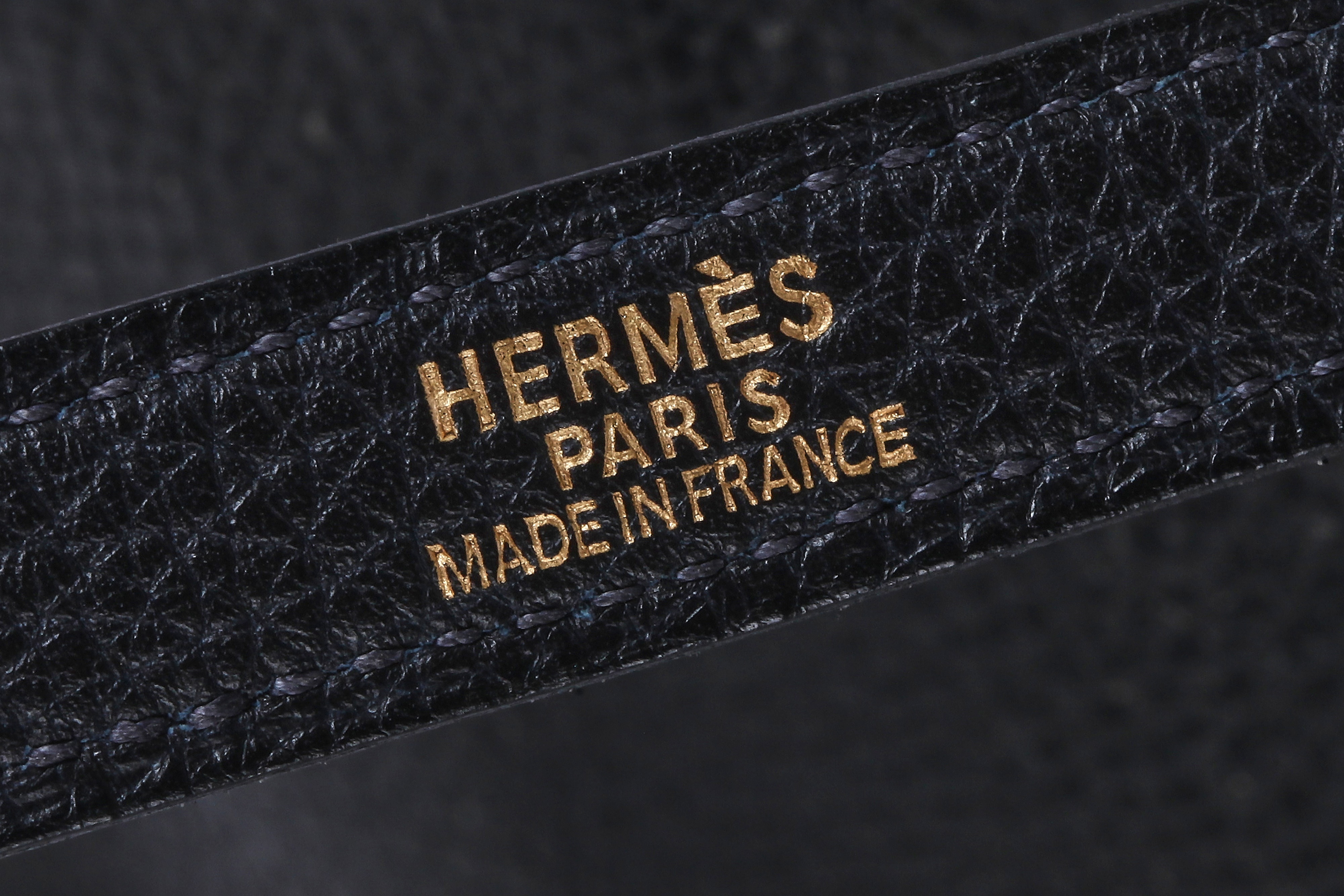 Lot 9 - An Hermès black Fjord leather Kelly bag, 1995