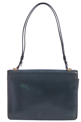 Lot 54 - An Hermès Fonsbelle bag in dark green Box leather, late 1960s