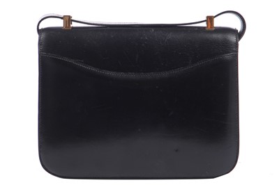 Lot 50 - An Hermès black Box leather Constance, 1988