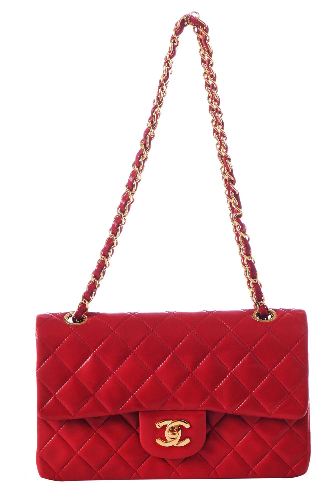 Chanel red lambskin Clearance