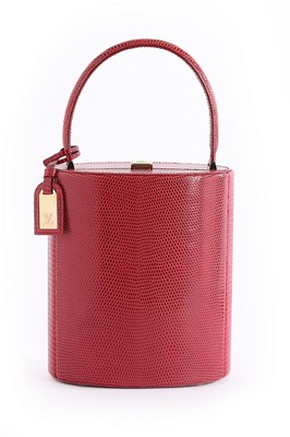 Lot 97 - A Louis Vuitton 'Ophelie' red lizard skin...