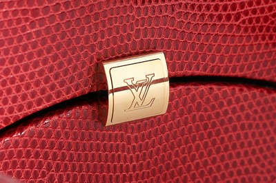 Lot 97 - A Louis Vuitton 'Ophelie' red lizard skin...