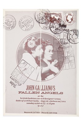 Lot 172 - A John Galliano 'Fallen Angels' collection invitation, Spring-Summer 1986