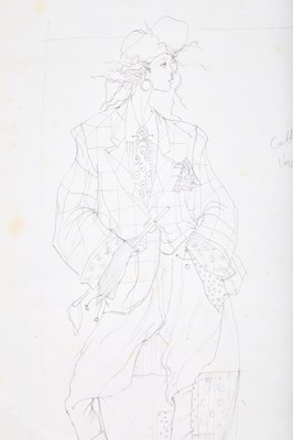 Lot 170 - Two John Galliano Saint Martins student sketches, 1983-84
