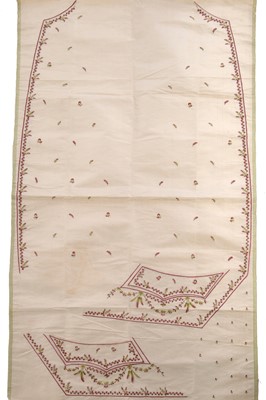 Lot 286 - An un-cut embroidered men's waistcoat panel, probably French, 1770s