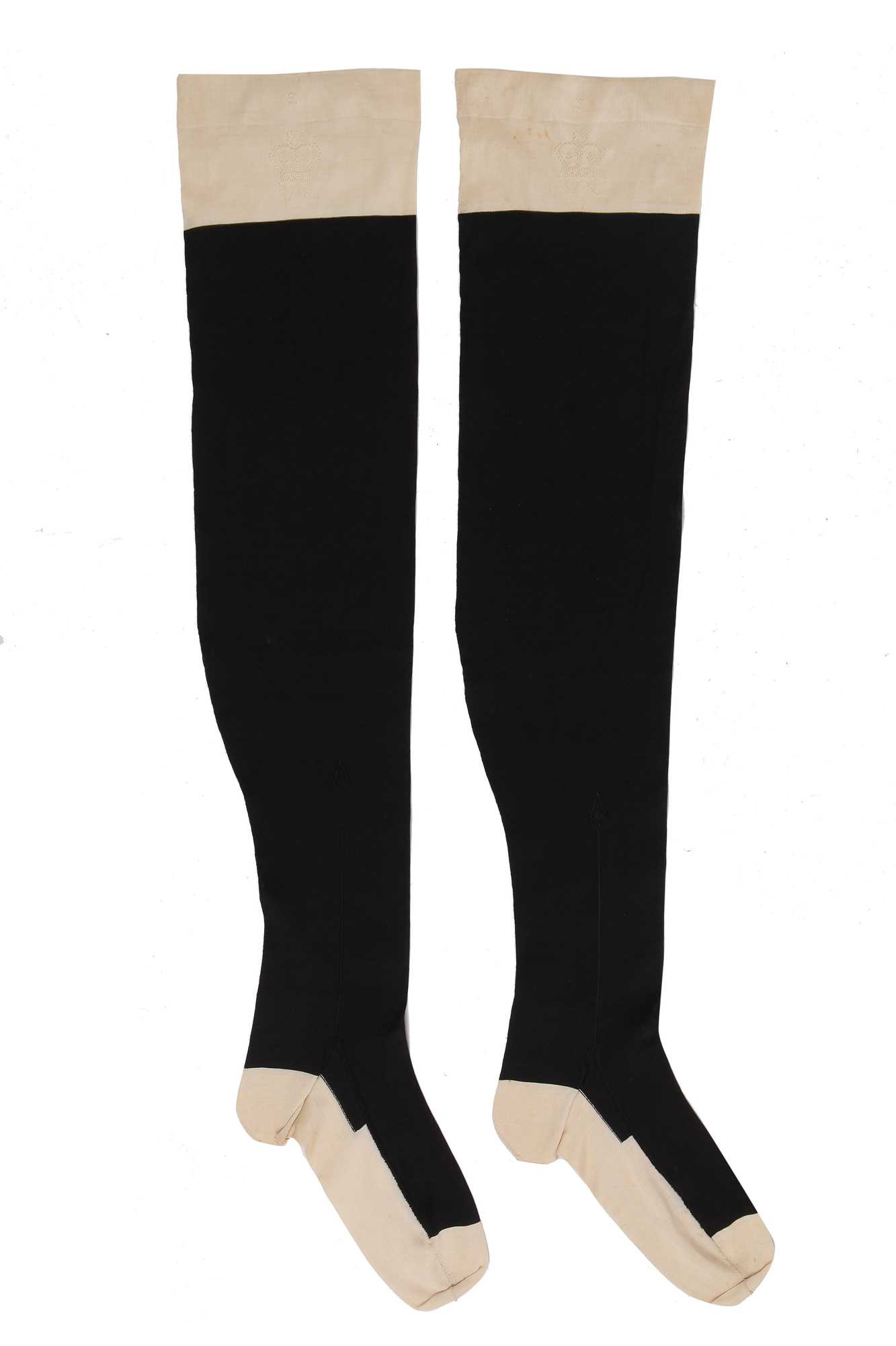 Lot 363 - Queen Victoria's black silk stockings, late