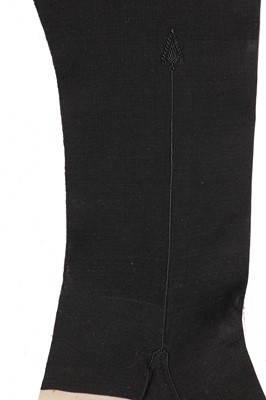 Lot 363 - Queen Victoria's black silk stockings, late 19th century
